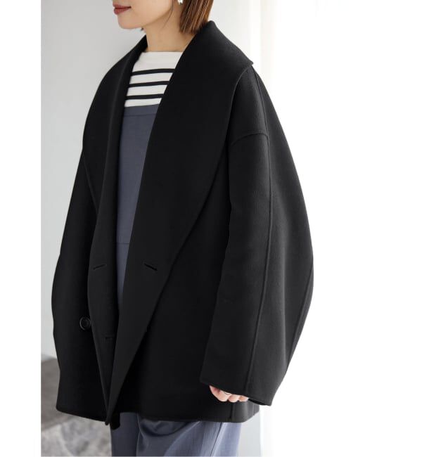 IENA「《追加3》Super160 ショールカラーハーフコート」|その他|