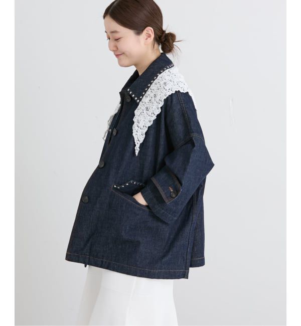 IENA「《予約》Flowerストレッチレース スカーフ」|バンダナ・スカーフ|