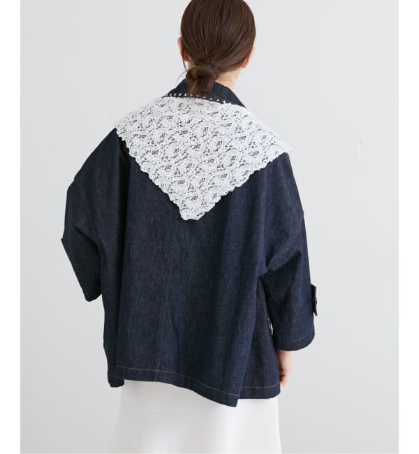 IENA「《予約》Flowerストレッチレース スカーフ」|バンダナ・スカーフ|