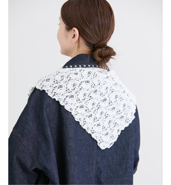 IENA「《予約》Flowerストレッチレース スカーフ」|バンダナ・スカーフ|