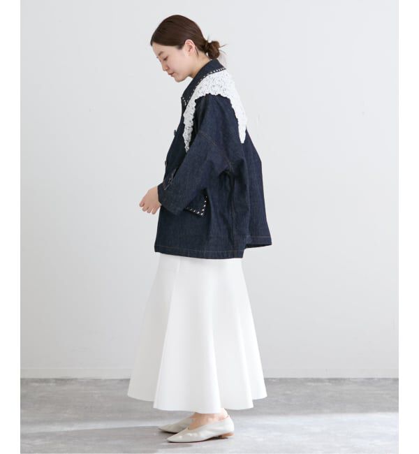 IENA「《予約》Flowerストレッチレース スカーフ」|バンダナ・スカーフ|