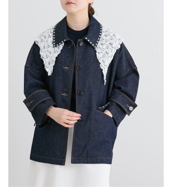 IENA「《予約》Flowerストレッチレース スカーフ」|バンダナ・スカーフ|