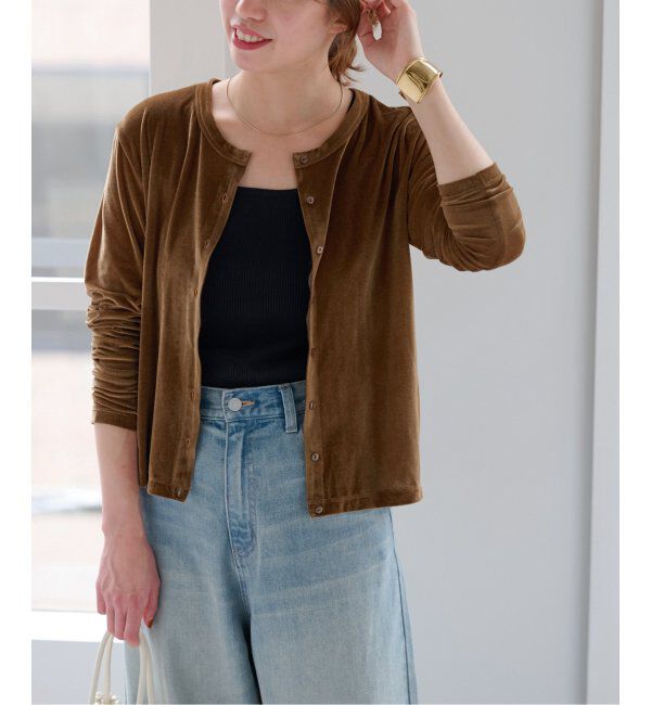 JOURNAL STANDARD relume「シアーベロアクルーネックカーディガン」|カーディガン|