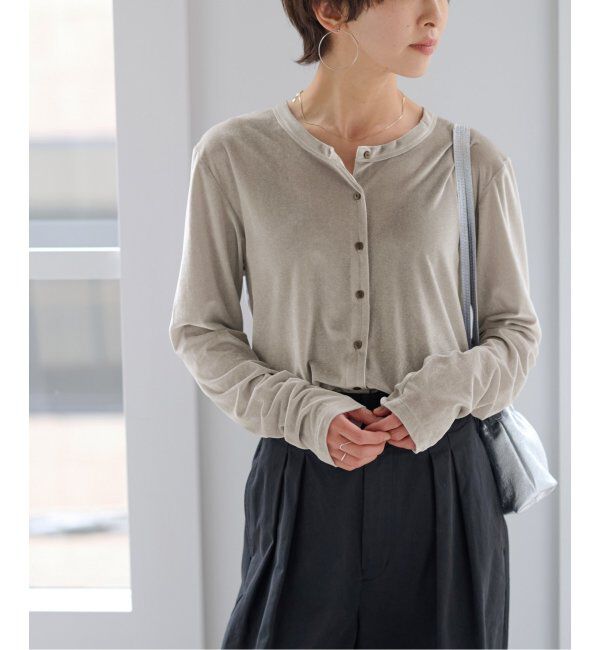 JOURNAL STANDARD relume「シアーベロアクルーネックカーディガン」|カーディガン|