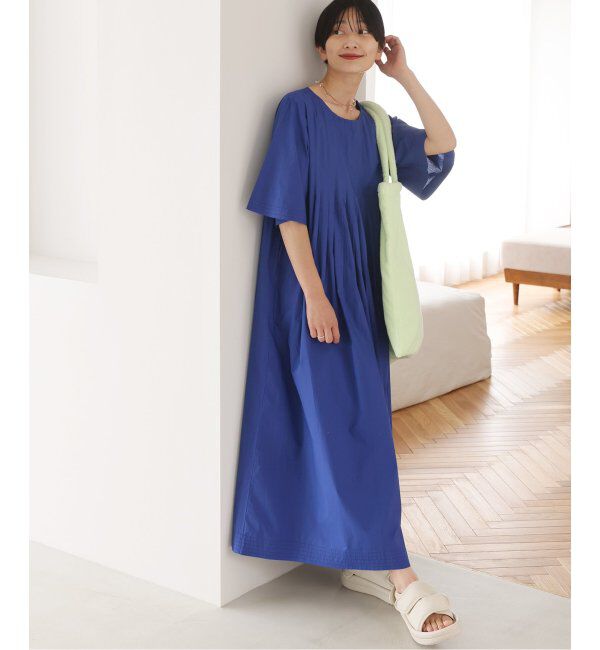 JOURNAL STANDARD relume「コットンポプリンタックワンピース」|ワンピース|ブルー