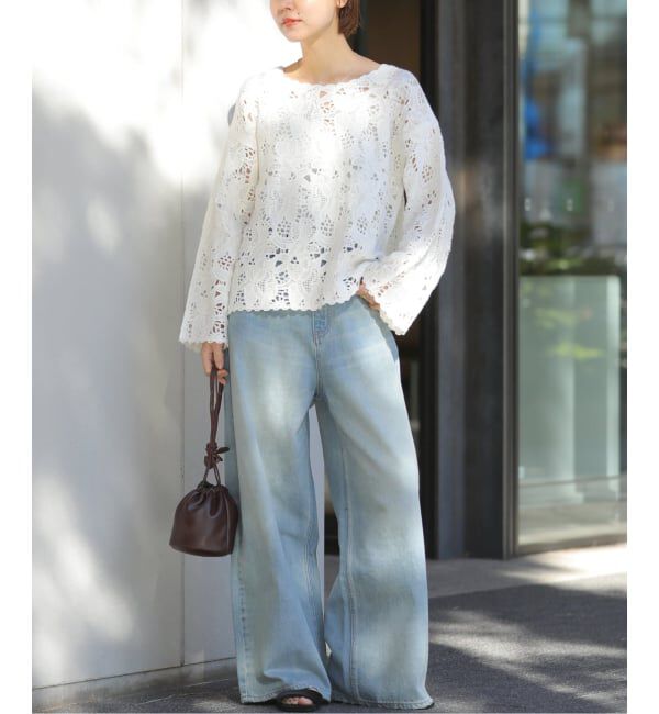 JOURNAL STANDARD relume「《予約》［26SS新作］エンブロイダリークロシェレースプルオーバー」|ニット・セーター|