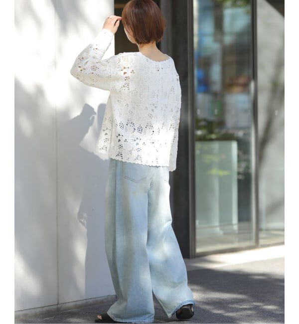 JOURNAL STANDARD relume「《予約》［26SS新作］エンブロイダリークロシェレースプルオーバー」|ニット・セーター|