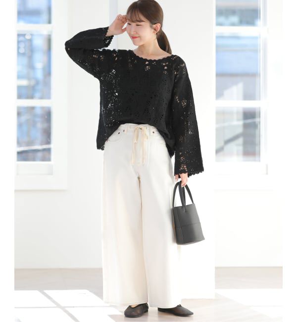 JOURNAL STANDARD relume「《予約》［26SS新作］エンブロイダリークロシェレースプルオーバー」|ニット・セーター|