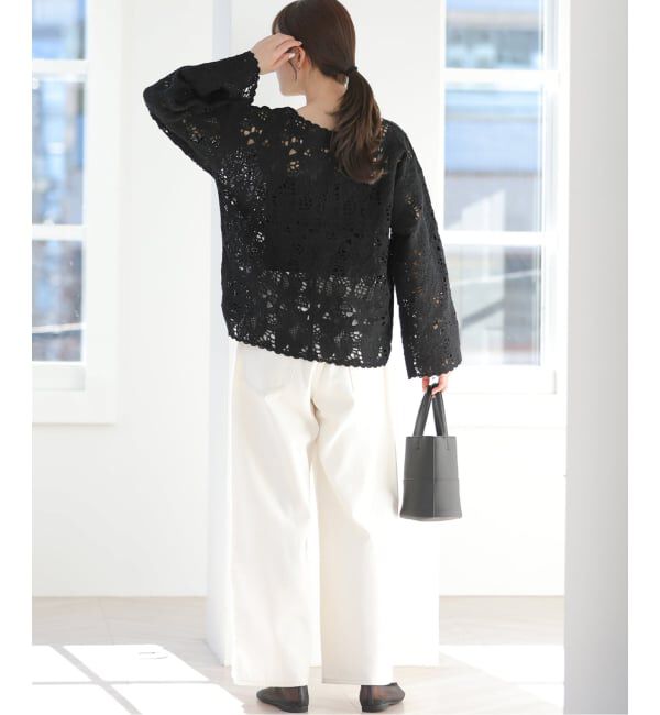 JOURNAL STANDARD relume「《予約》［26SS新作］エンブロイダリークロシェレースプルオーバー」|ニット・セーター|