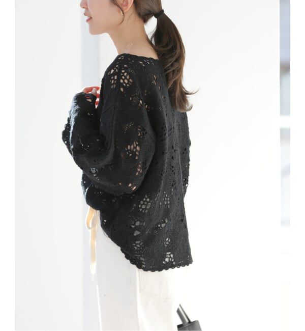 JOURNAL STANDARD relume「《予約》［26SS新作］エンブロイダリークロシェレースプルオーバー」|ニット・セーター|