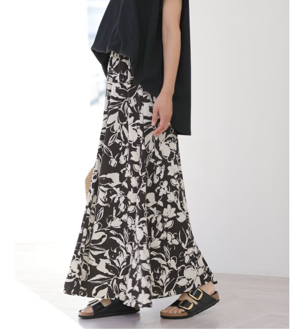 JOURNAL STANDARD relume「《予約》［26SS新作］バイカラーリーフプリントスカート」|スカート|