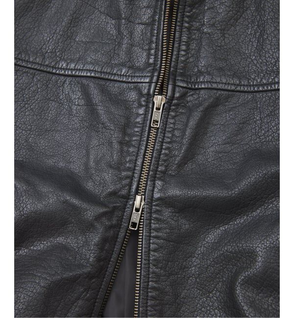 JOURNAL STANDARD「《予約》バッファロー レザー ウォッシュ ジップ ブルゾン」|ライダースジャケット|