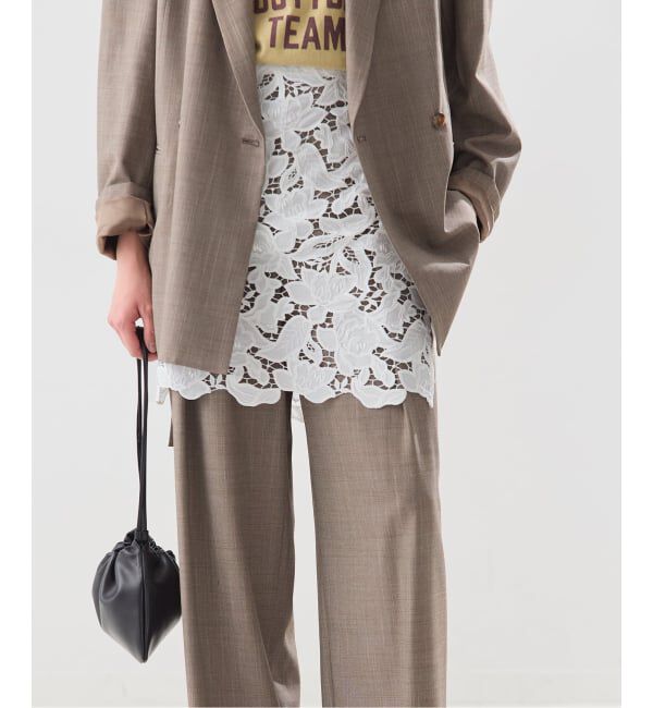 journal standard L'essage「《予約》ケミカルコードレース ラップスカート」|スカート|ホワイト