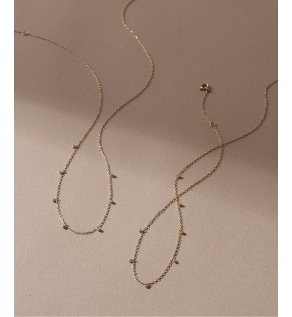 Lilas by Spick&Span「《WEB限定》7ダイヤステーション40cmネックレス K10」|ネックレス|