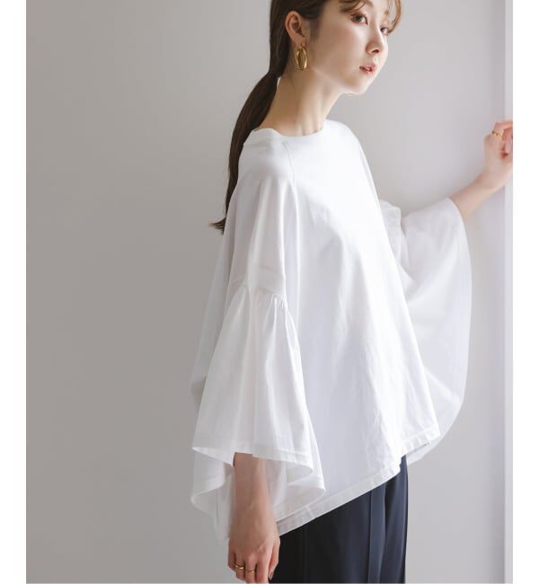 NOBLE「《追加》COG THE BIGSMOKE/コグザビッグスモーク LAURA GATHERED SLV TOP」|Tシャツ・カットソー|