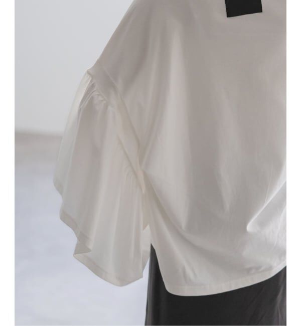 NOBLE「《追加》COG THE BIGSMOKE/コグザビッグスモーク LAURA GATHERED SLV TOP」|Tシャツ・カットソー|ホワイト