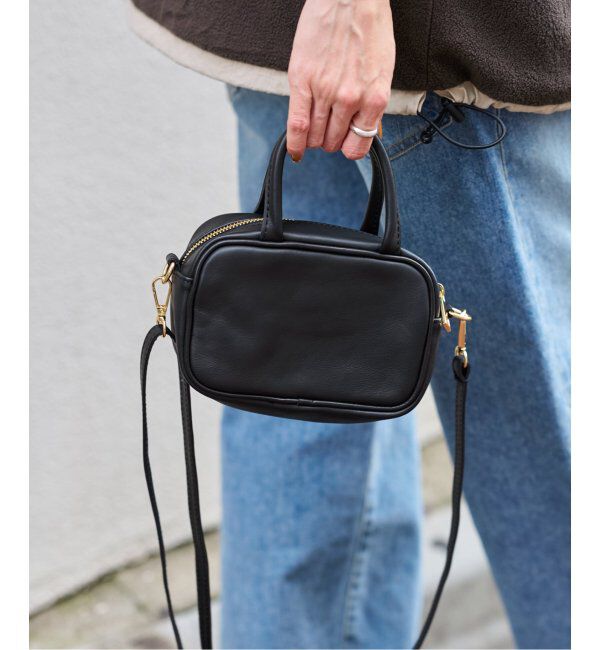 FRAMeWORK「AULENTTI/オウレンティ MINI BOX スムースレザーshoulderバック」|ショルダー・メッセンジャー|ブラック