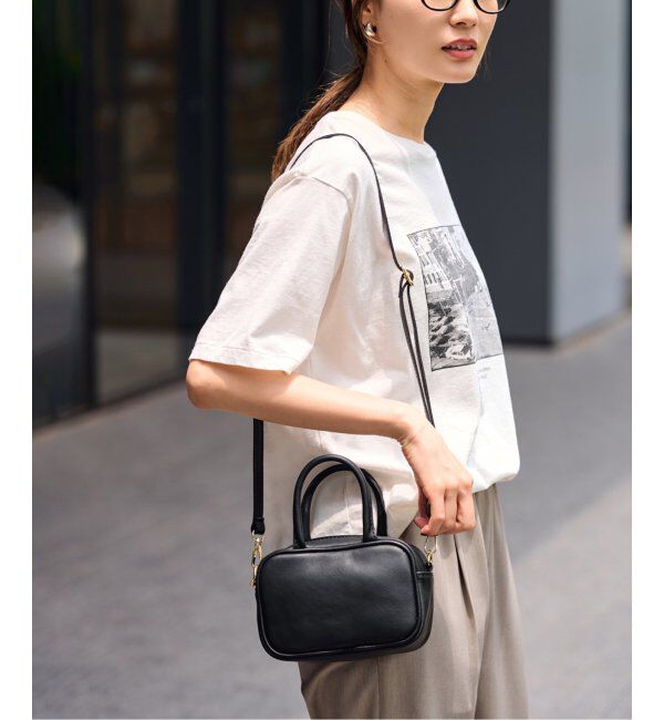 FRAMeWORK「AULENTTI/オウレンティ MINI BOX スムースレザーshoulderバック」|ショルダー・メッセンジャー|