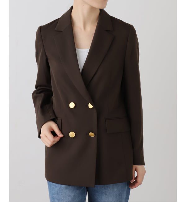  「T/Wダブルブレストジャケット」|テーラードジャケット|ブラウン