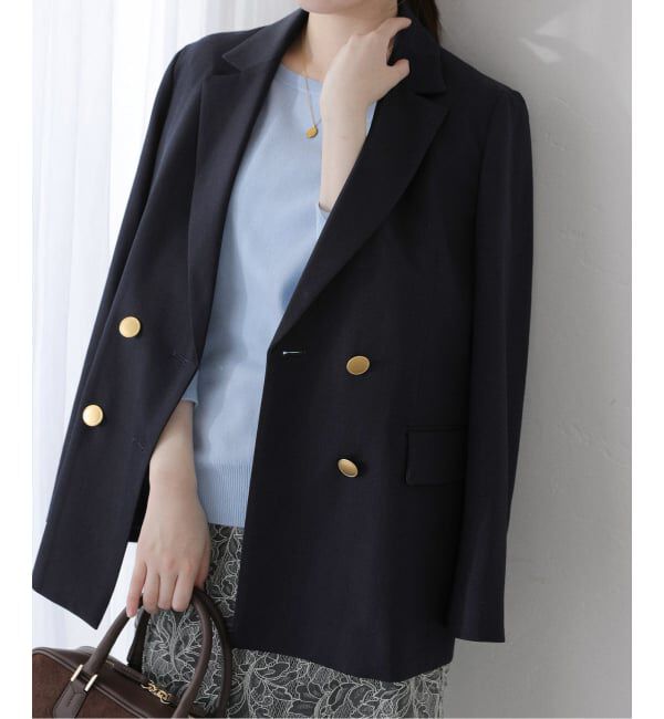  「T/Wダブルブレストジャケット」|テーラードジャケット|ネイビー