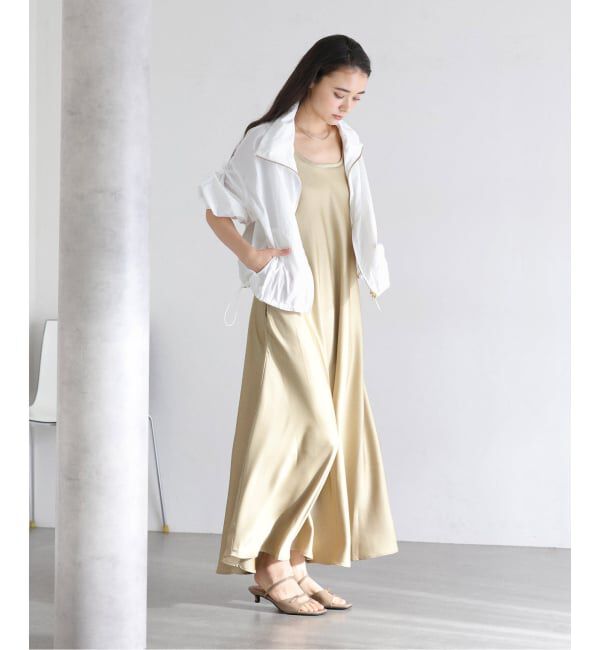  「GREEN BUTTER/グリーンバター シルキーUネックドレス」|ワンピース|