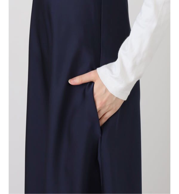  「GREEN BUTTER/グリーンバター シルキーUネックドレス」|ワンピース|