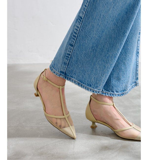  「《追加》3.5cmTストラップシアーパンプス」|パンプス|