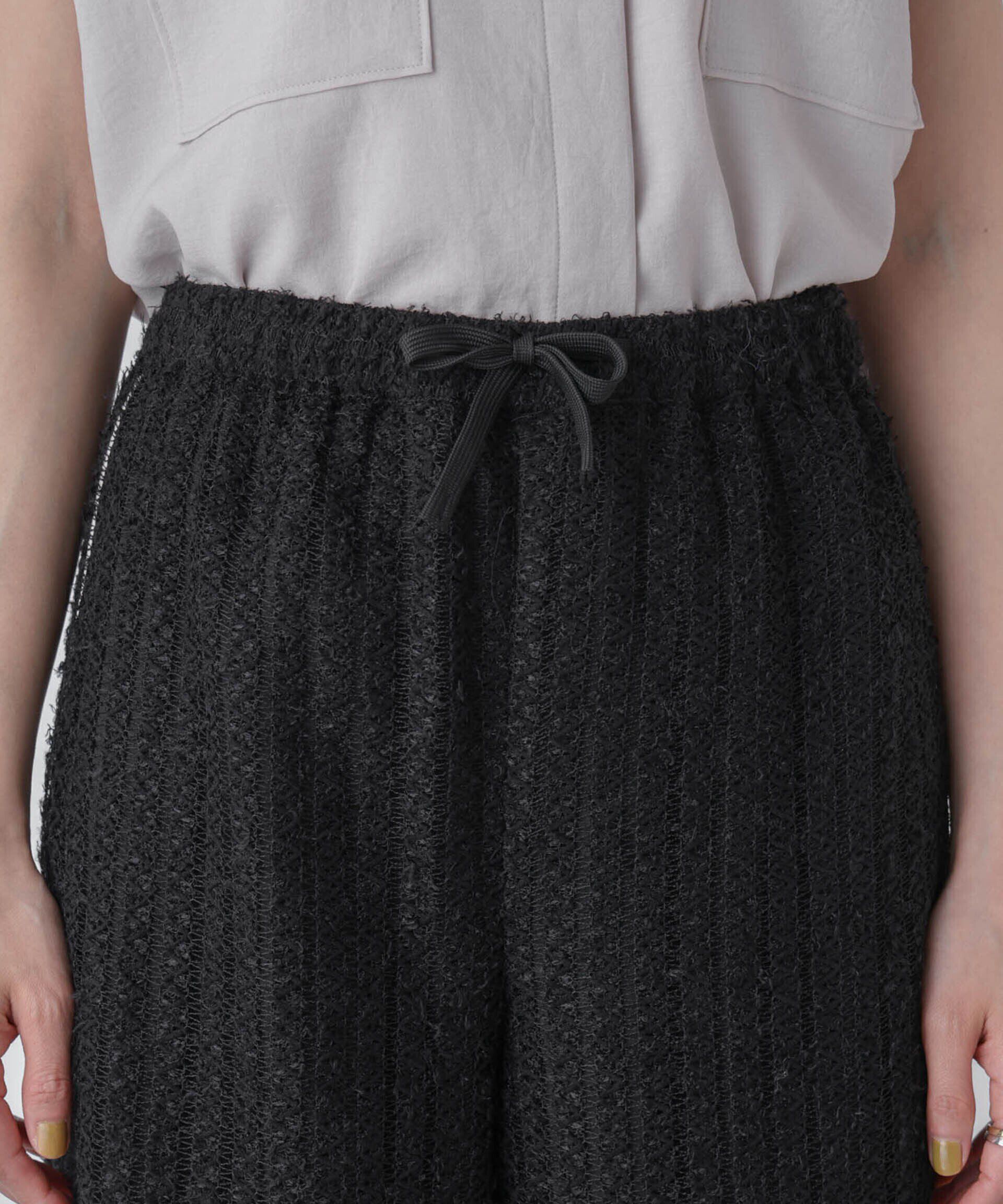 nano･universe「サイドラインレースパンツ」|チノ|