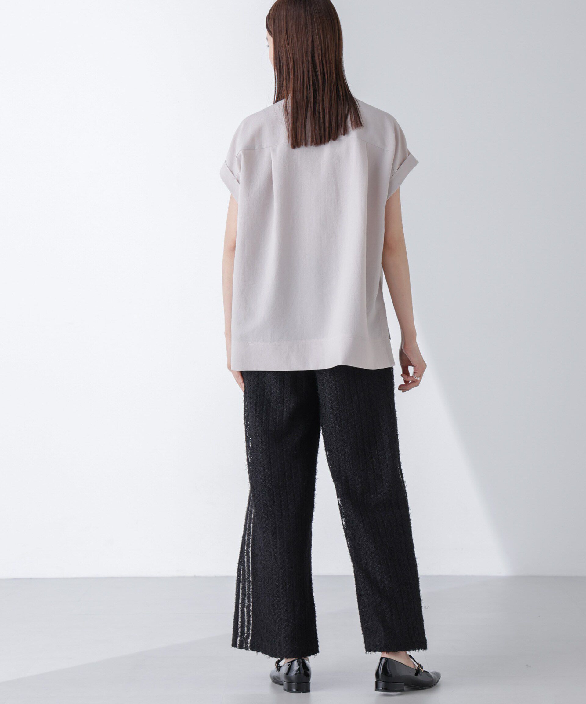 nano･universe「サイドラインレースパンツ」|チノ|