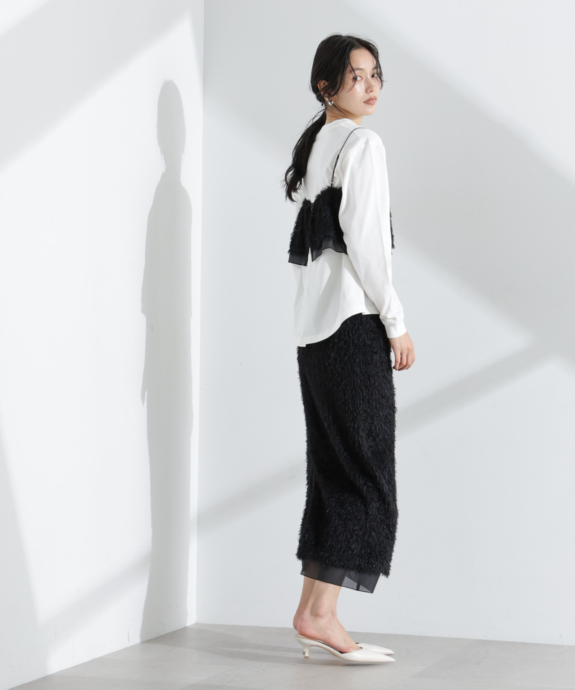 nano･universe「チュールフリンジスカート(セットアップ可)」|スカート|