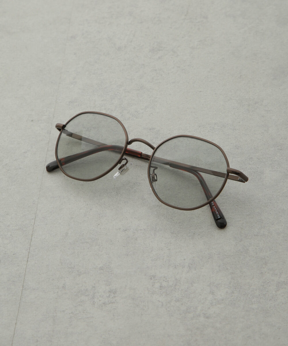 nano･universe「アイウェア/オクタゴン型 メタルフレーム」|メガネ|L.グレー1