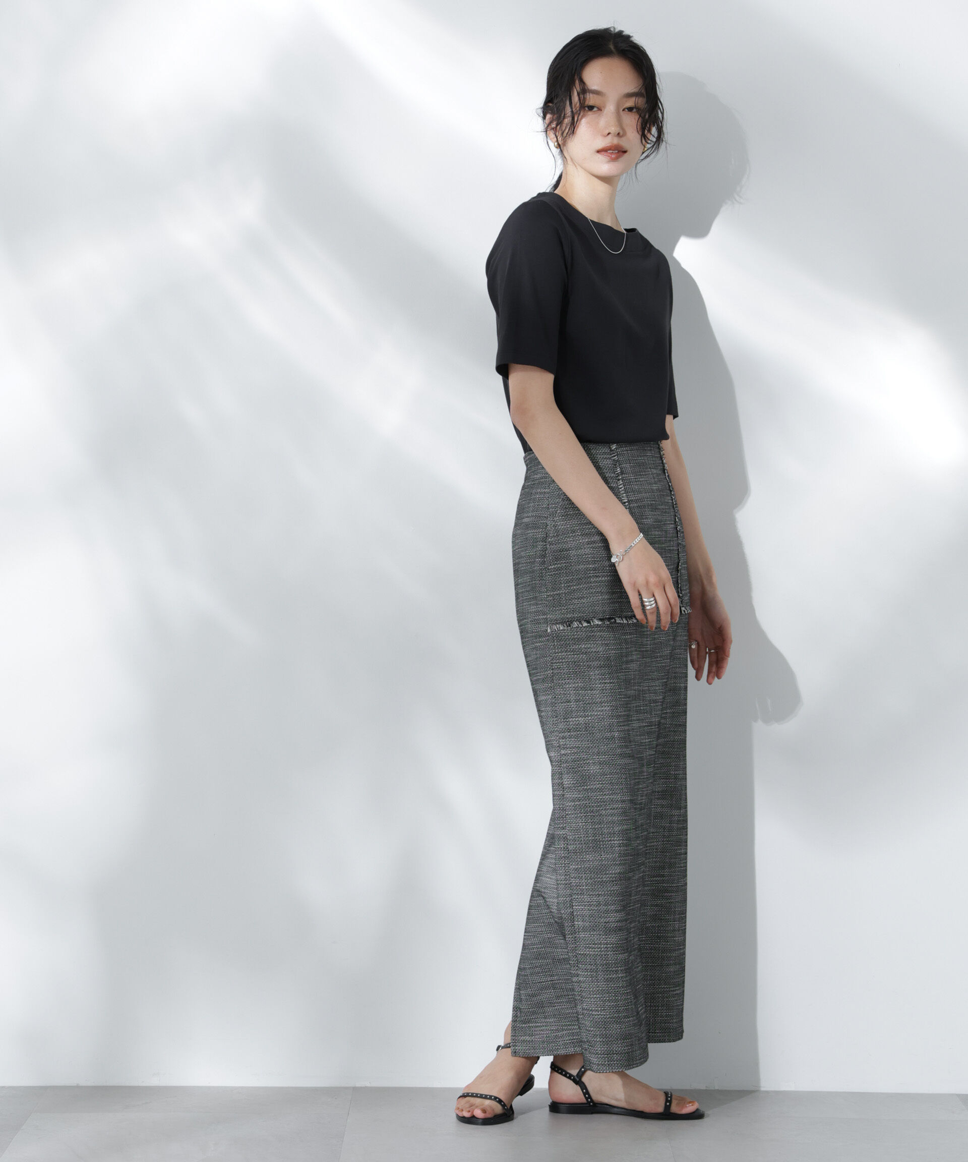 nano･universe「Anti Soaked(R) 汗染み防止ボートネックTシャツ」|Tシャツ・カットソー|