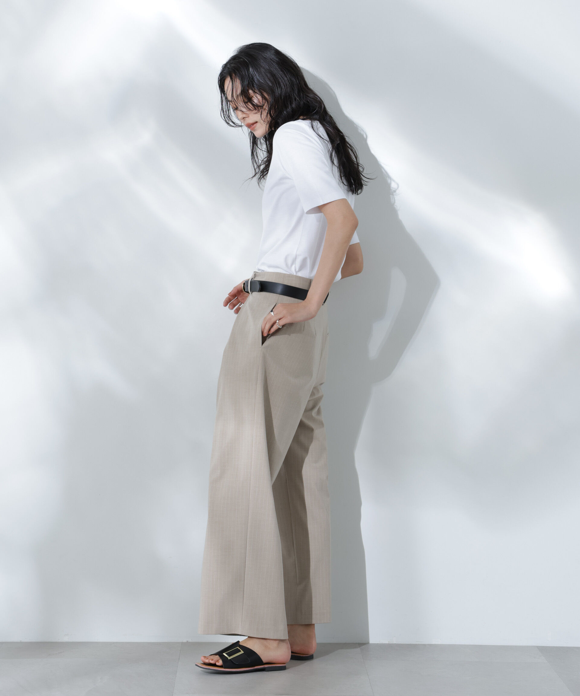 nano･universe「Anti Soaked(R) 汗染み防止ボートネックTシャツ」|Tシャツ・カットソー|