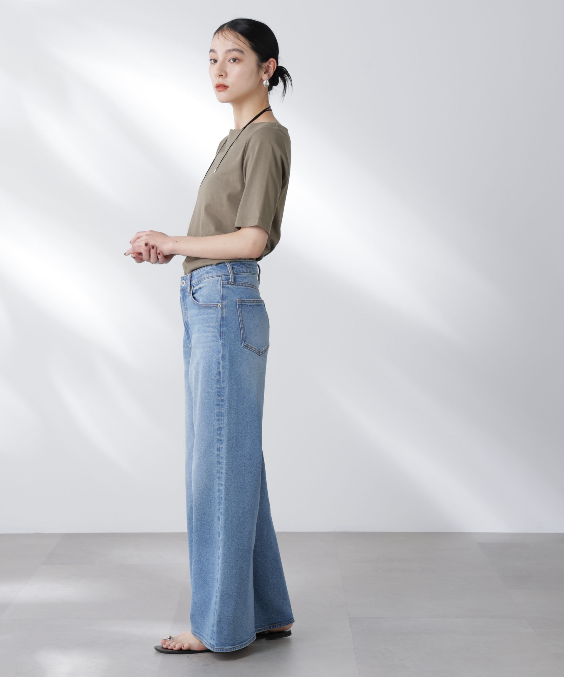 nano･universe「Anti Soaked(R) 汗染み防止ボートネックTシャツ」|Tシャツ・カットソー|