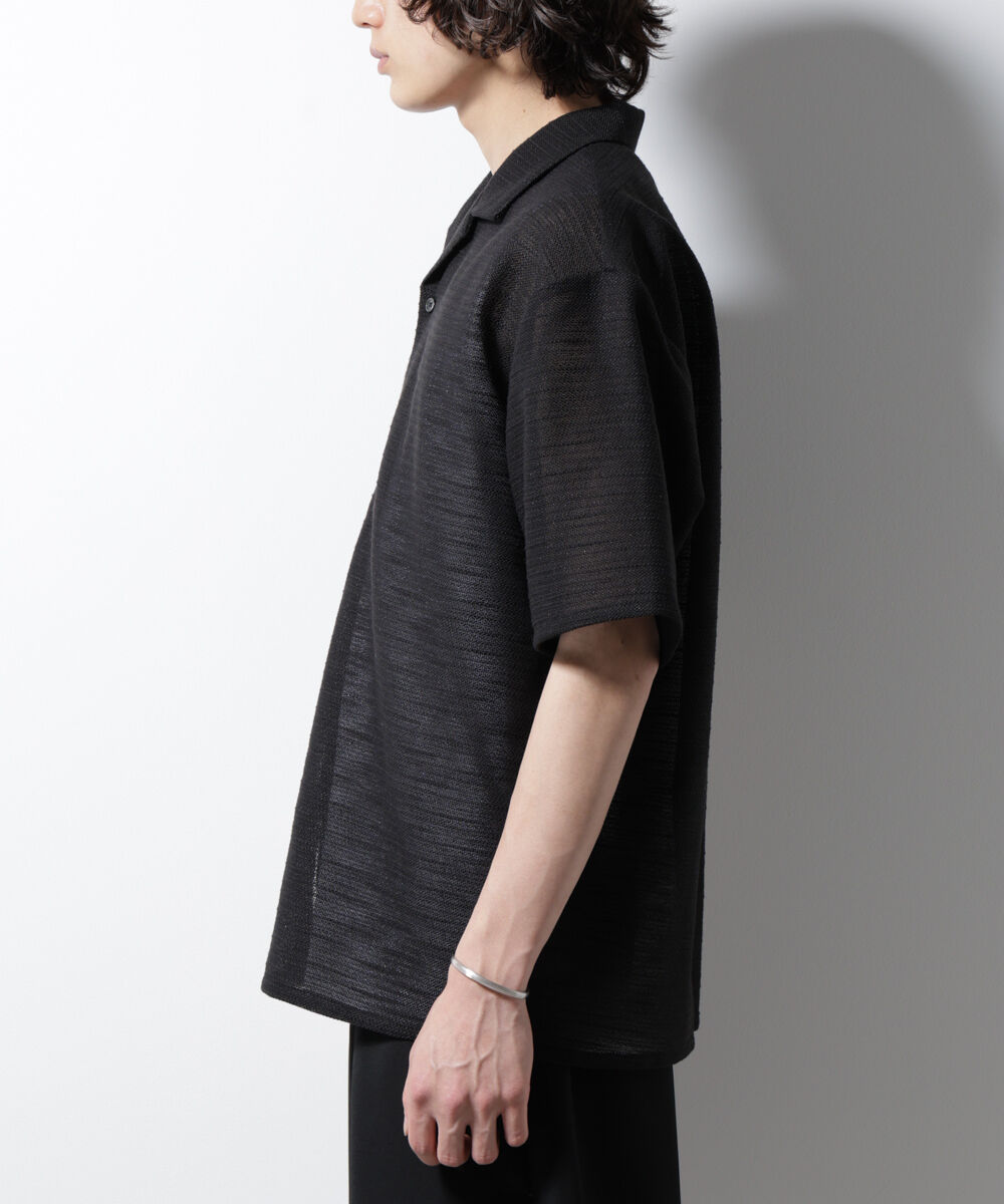 nano･universe「スラブラメ オープンカラーシャツ」|シャツ・ブラウス|