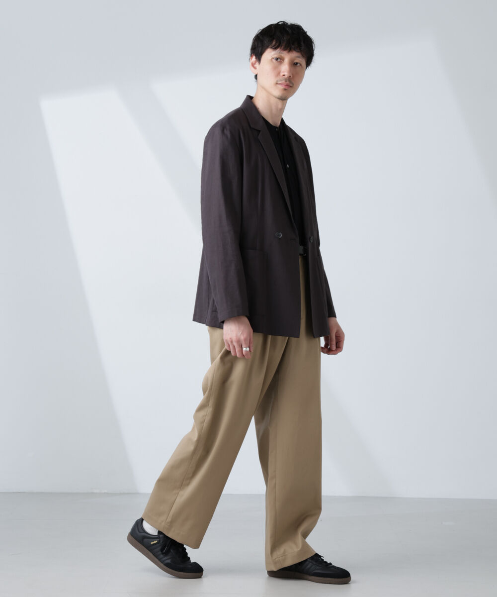 nano･universe「「大人のワイドパンツ」2タックワイドトラウザーズ」|チノ|