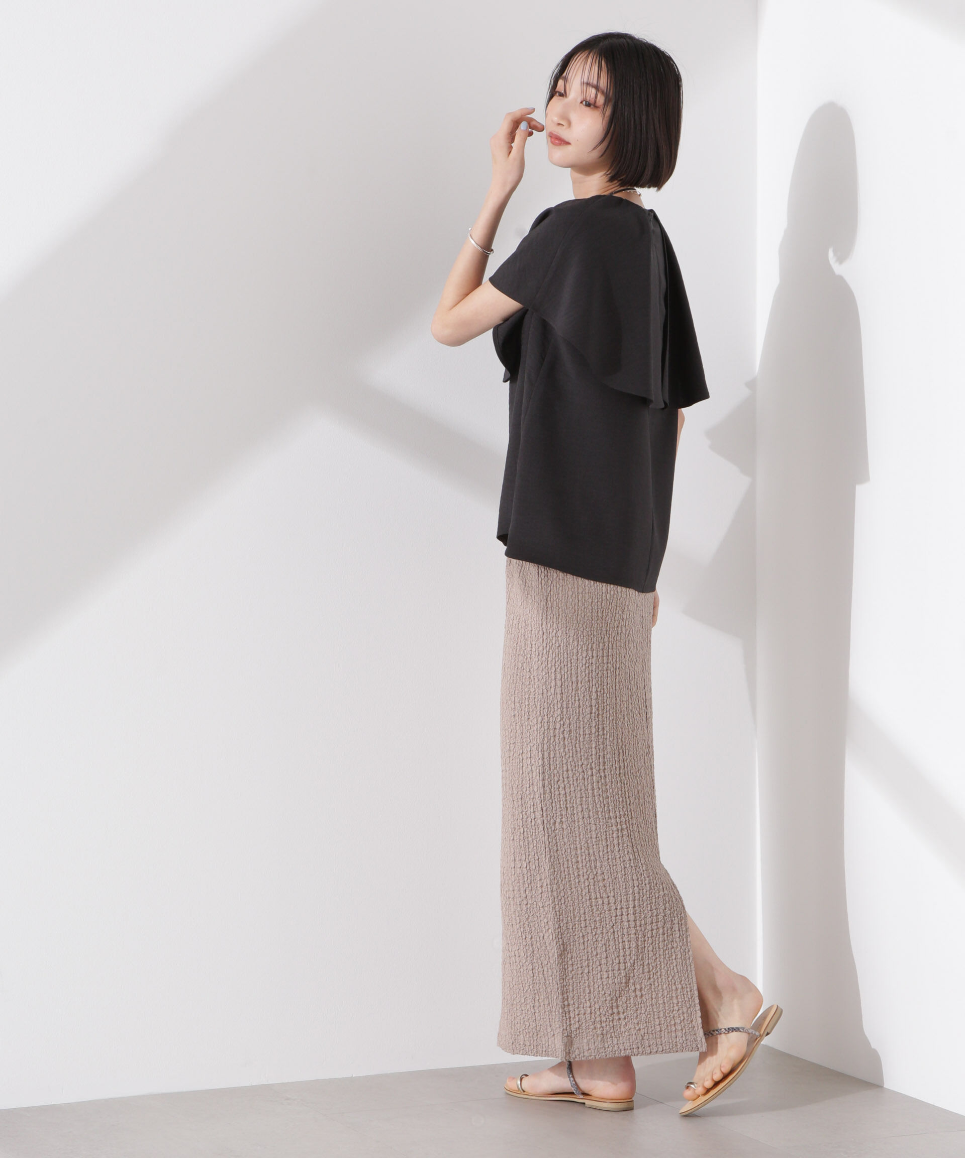 nano･universe「フレアスリーブデザインブラウス」|シャツ・ブラウス|