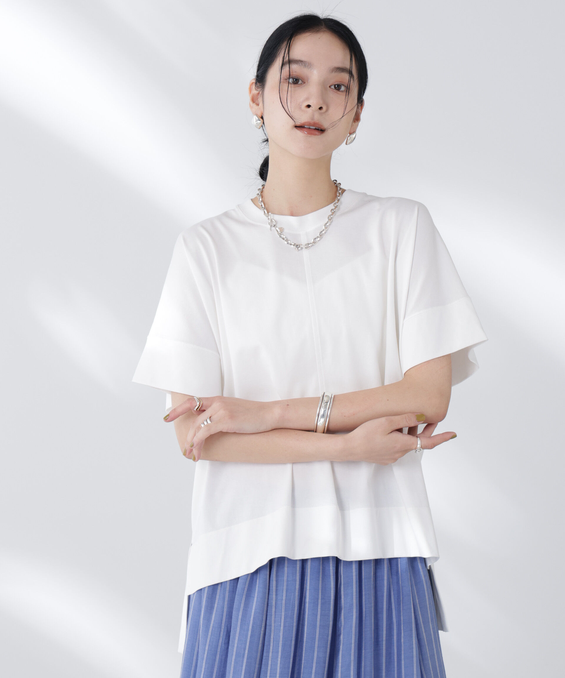 nano･universe「NANOFINE強撚コットンワイドTシャツ」|Tシャツ・カットソー|