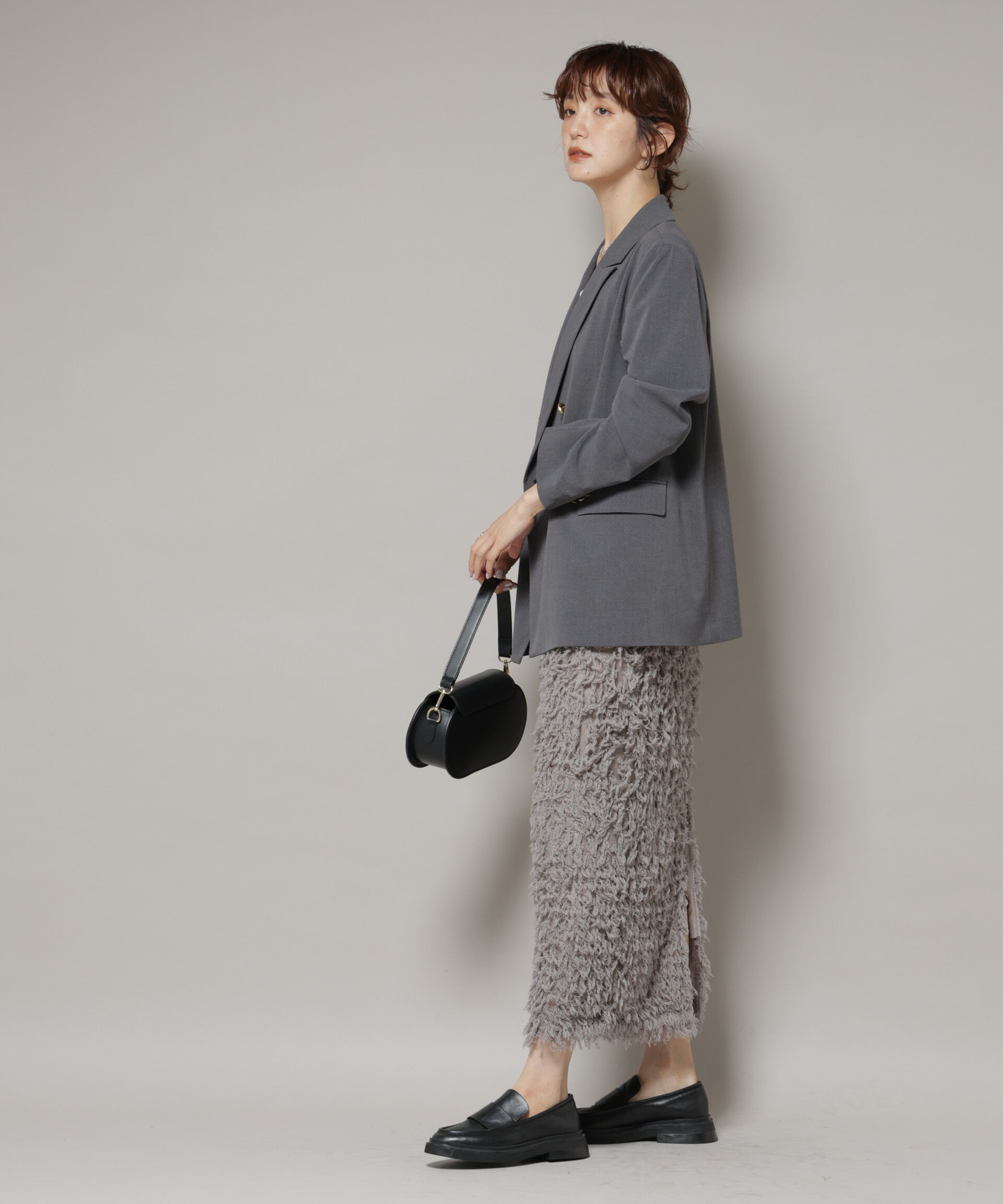 nano･universe「ドライウェザーストレッチダブルジャケット(セットアップ可)」|テーラードジャケット|