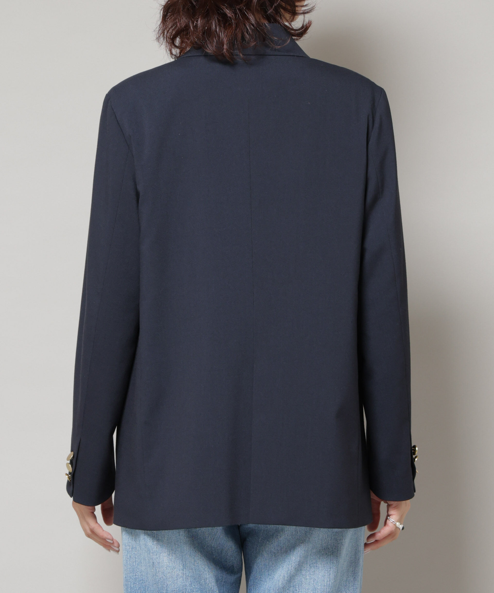 nano･universe「ドライウェザーストレッチダブルジャケット(セットアップ可)」|テーラードジャケット|