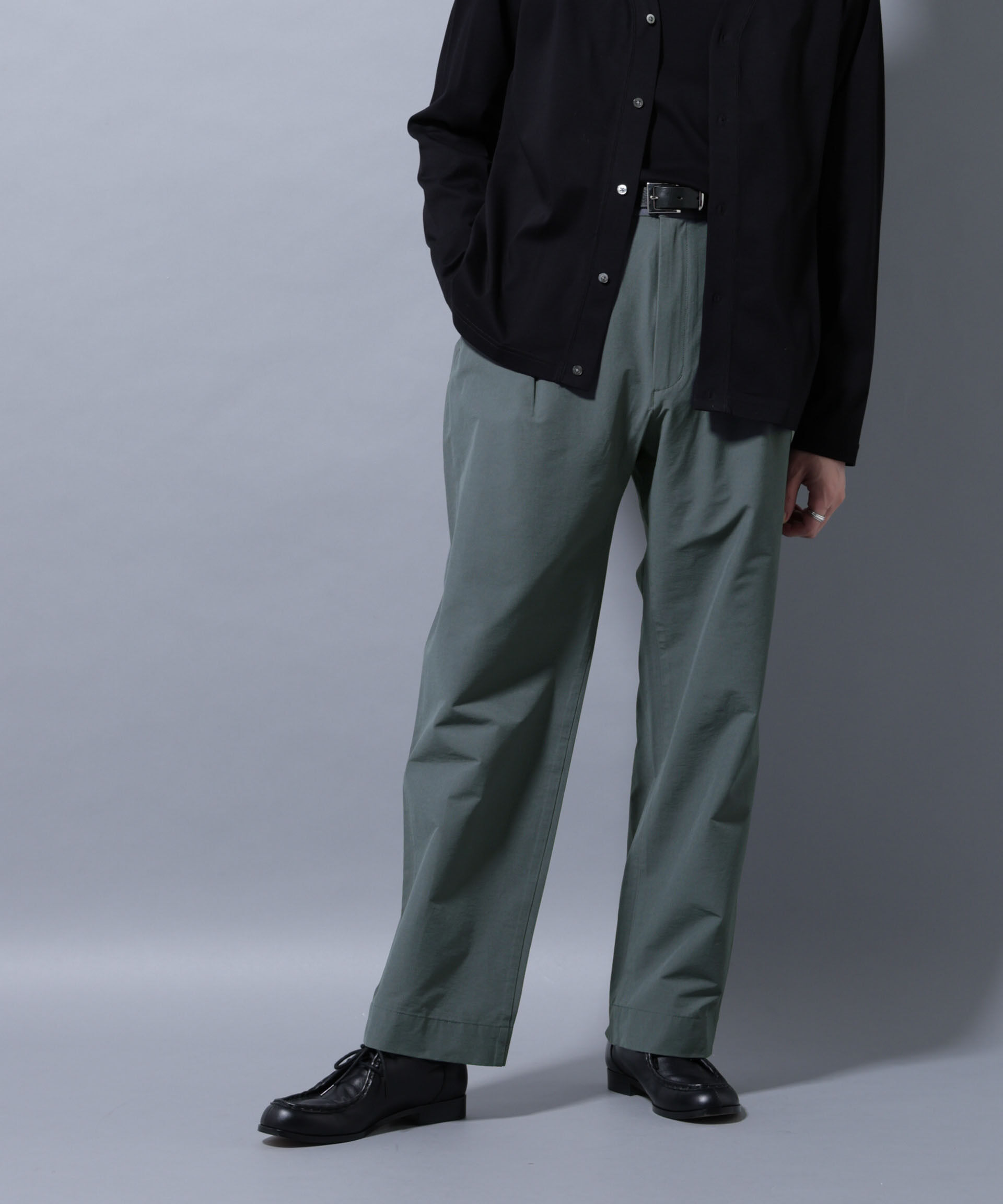 nano･universe「ストレッチワイドイージーパンツ(セットアップ可)」|チノ|ブルーグレー5