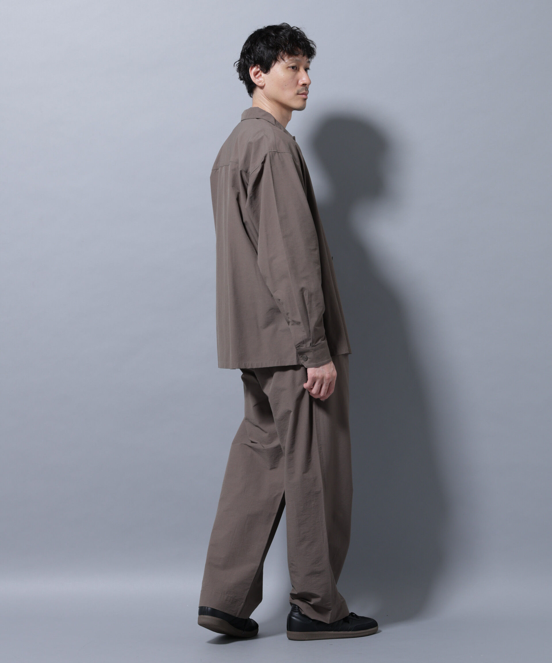 nano･universe「ストレッチワイドイージーパンツ(セットアップ可)」|チノ|