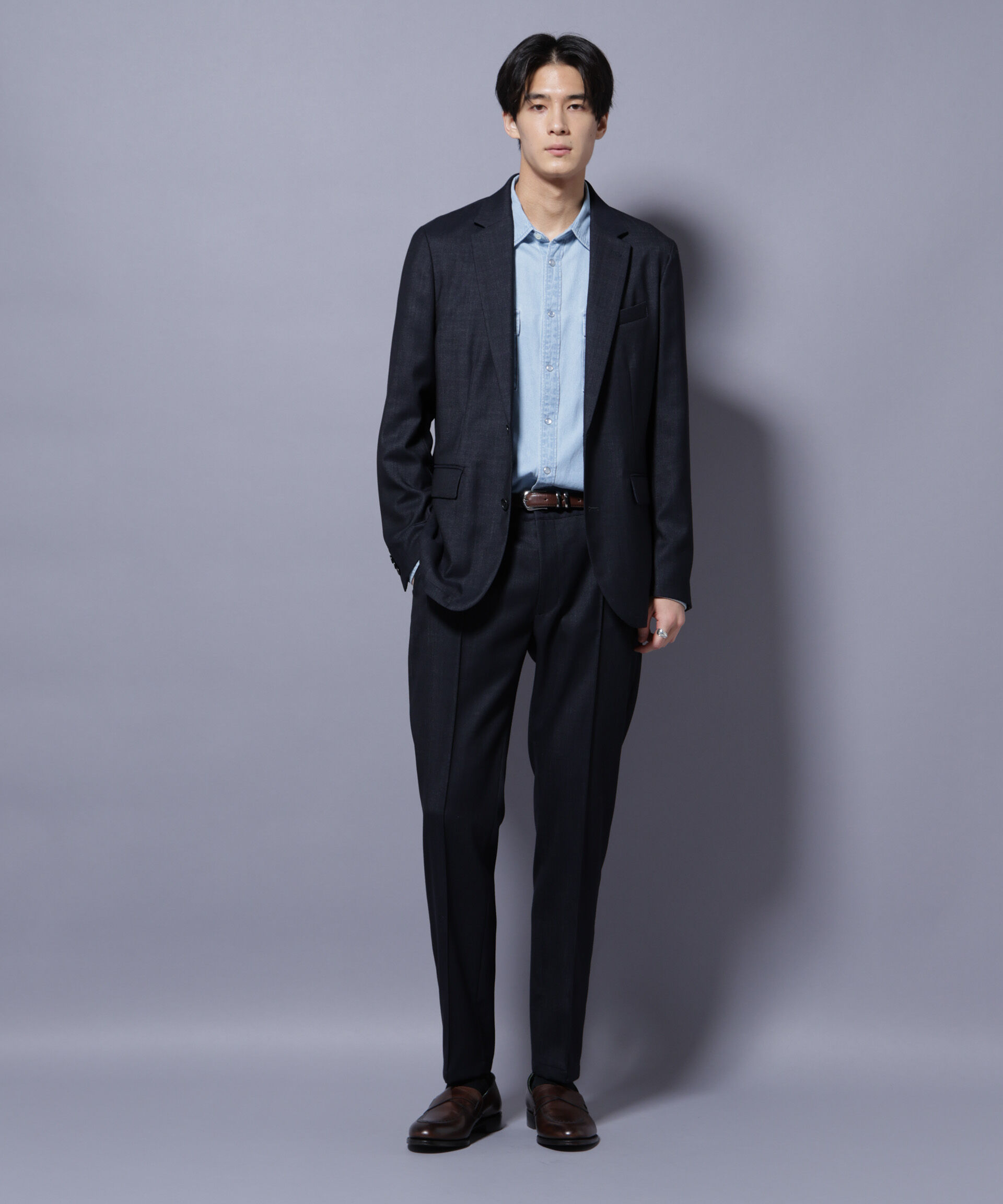 nano･universe「「N JACKET PREMIUM」ウールデニムジャケット/STRETCH(セットアップ可)」|スーツ|