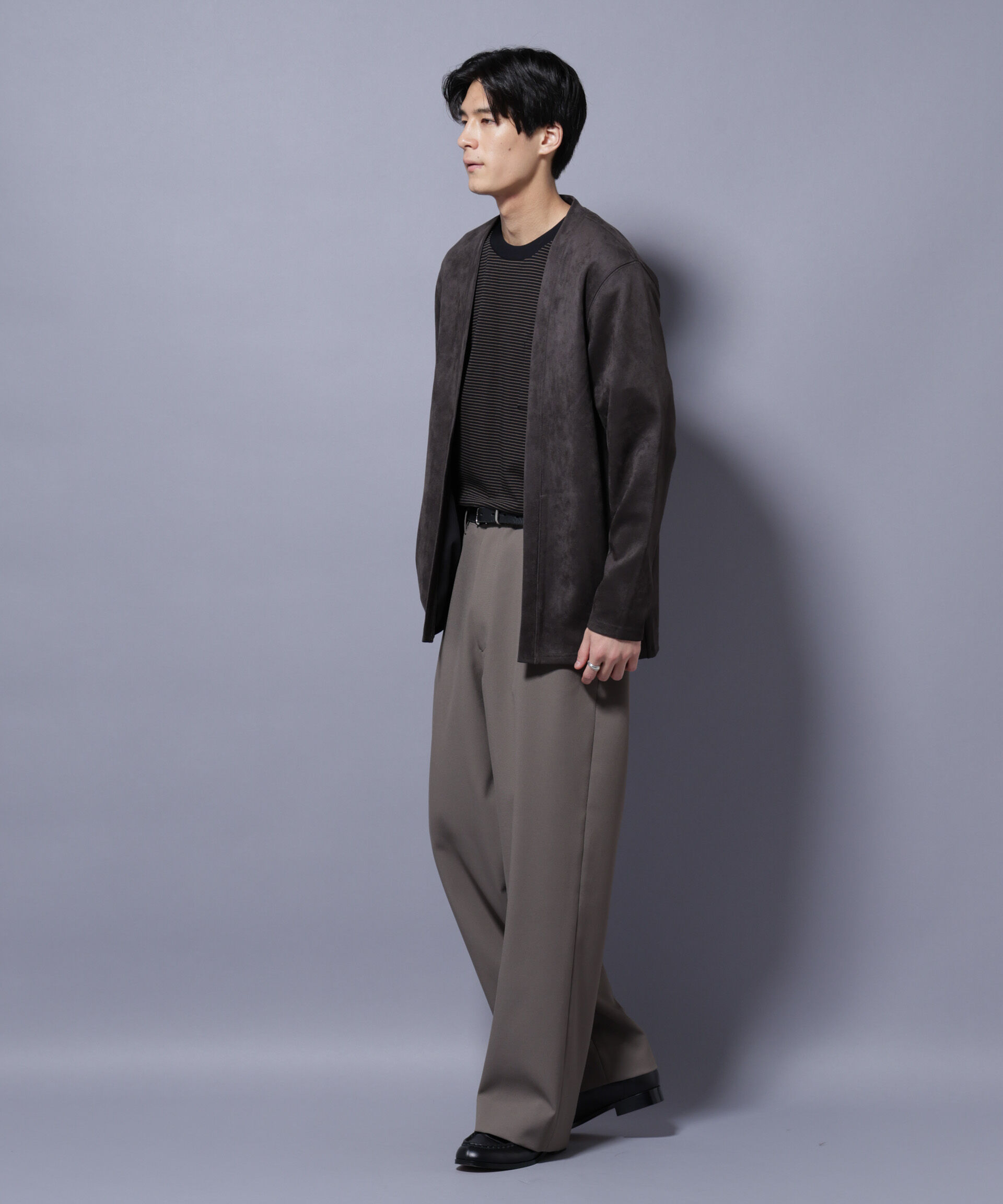 nano･universe「フェイクスエードトッパーカーディガン」|Tシャツ・カットソー|