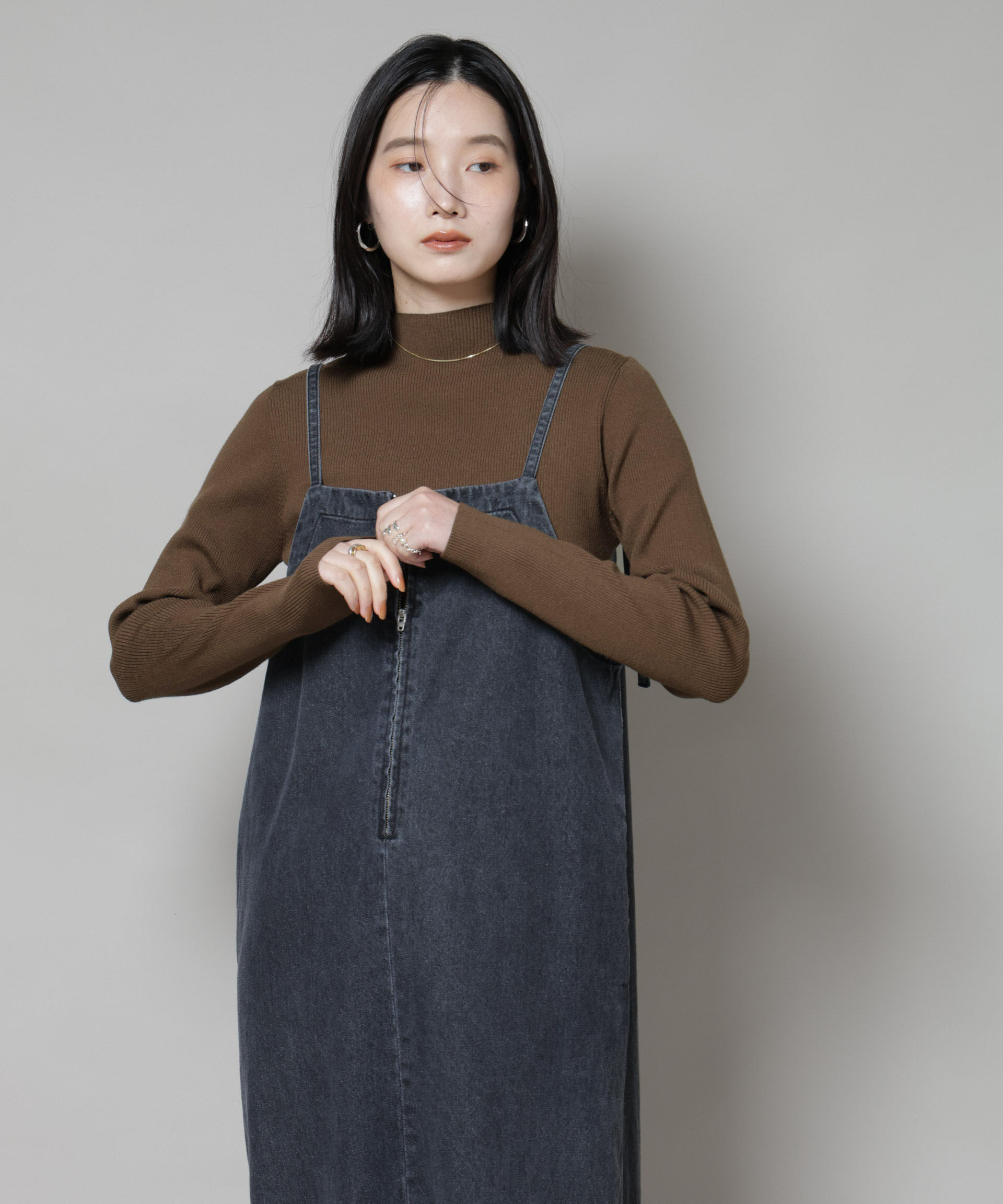 nano･universe「ハイネックリブニットトップス」|ニット・セーター|