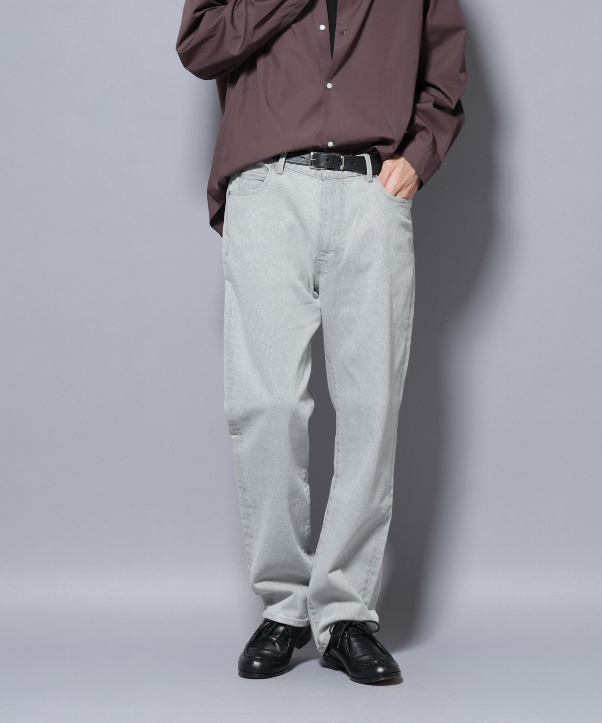 nano･universe「「MC」&rdquo;TIMELESS WARDROBE&rdquo; レギュラーフィットデニム 251」|チノ|L.グレー1