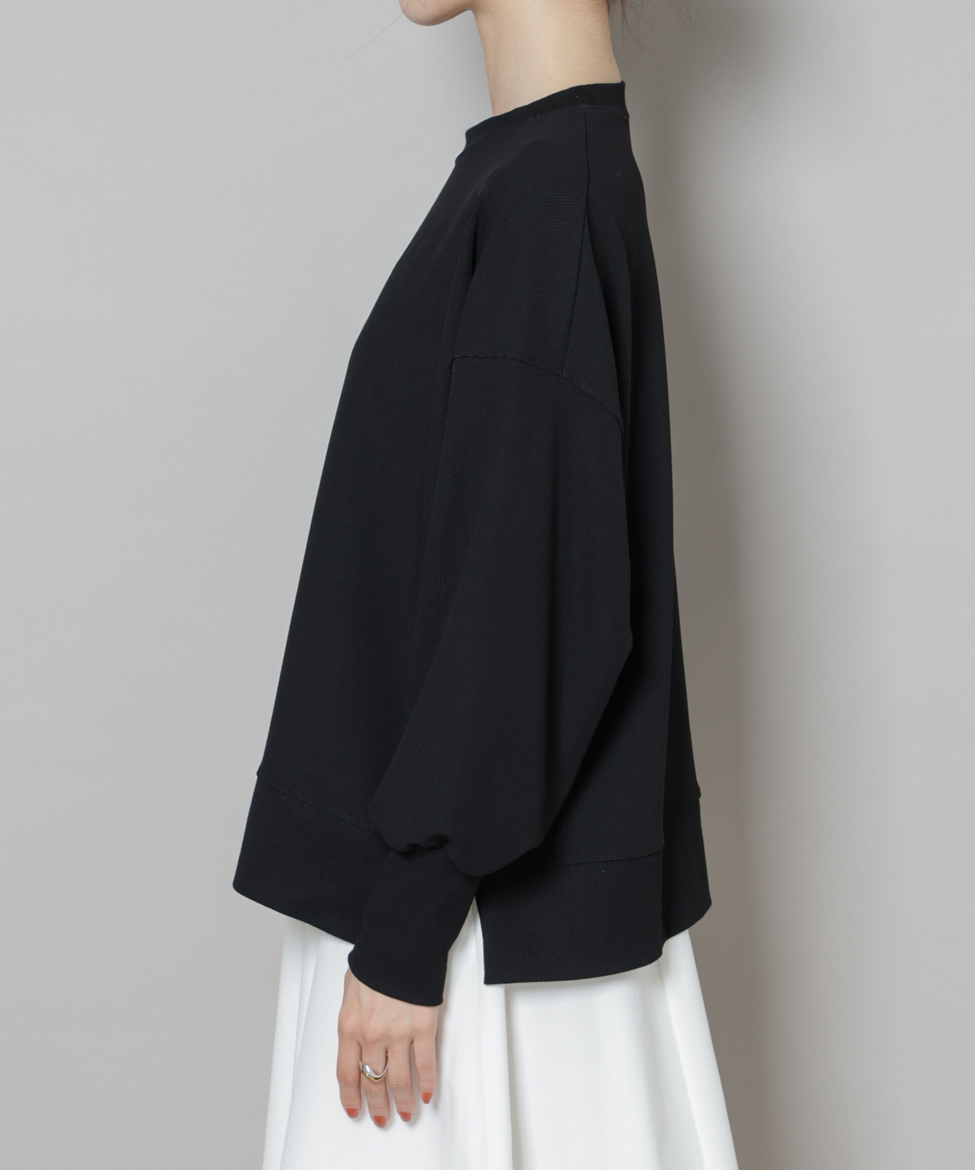 nano･universe「サカリバカットワイドクルーネックトップス(セットアップ可)」|Tシャツ・カットソー|