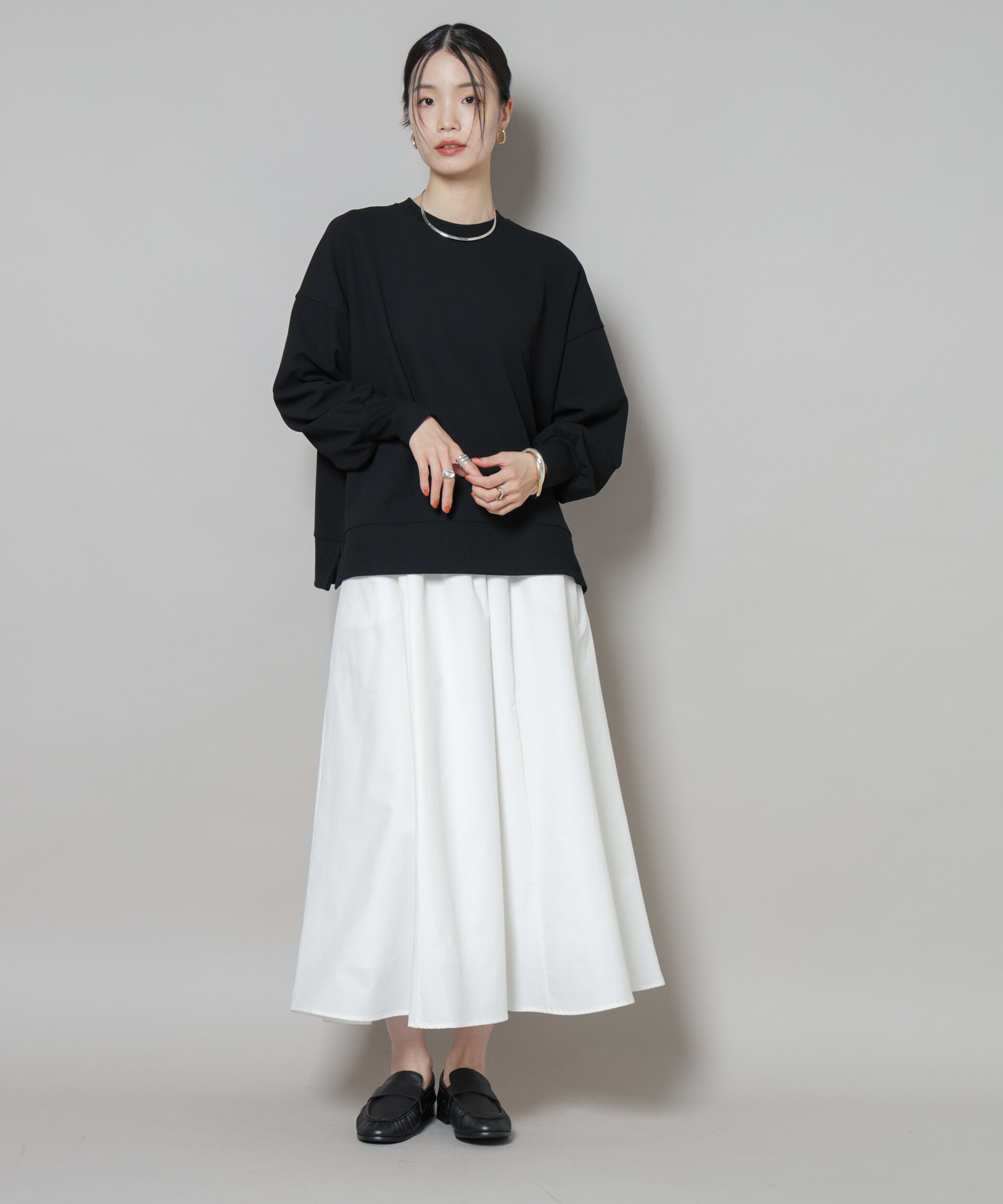 nano･universe「サカリバカットワイドクルーネックトップス(セットアップ可)」|Tシャツ・カットソー|