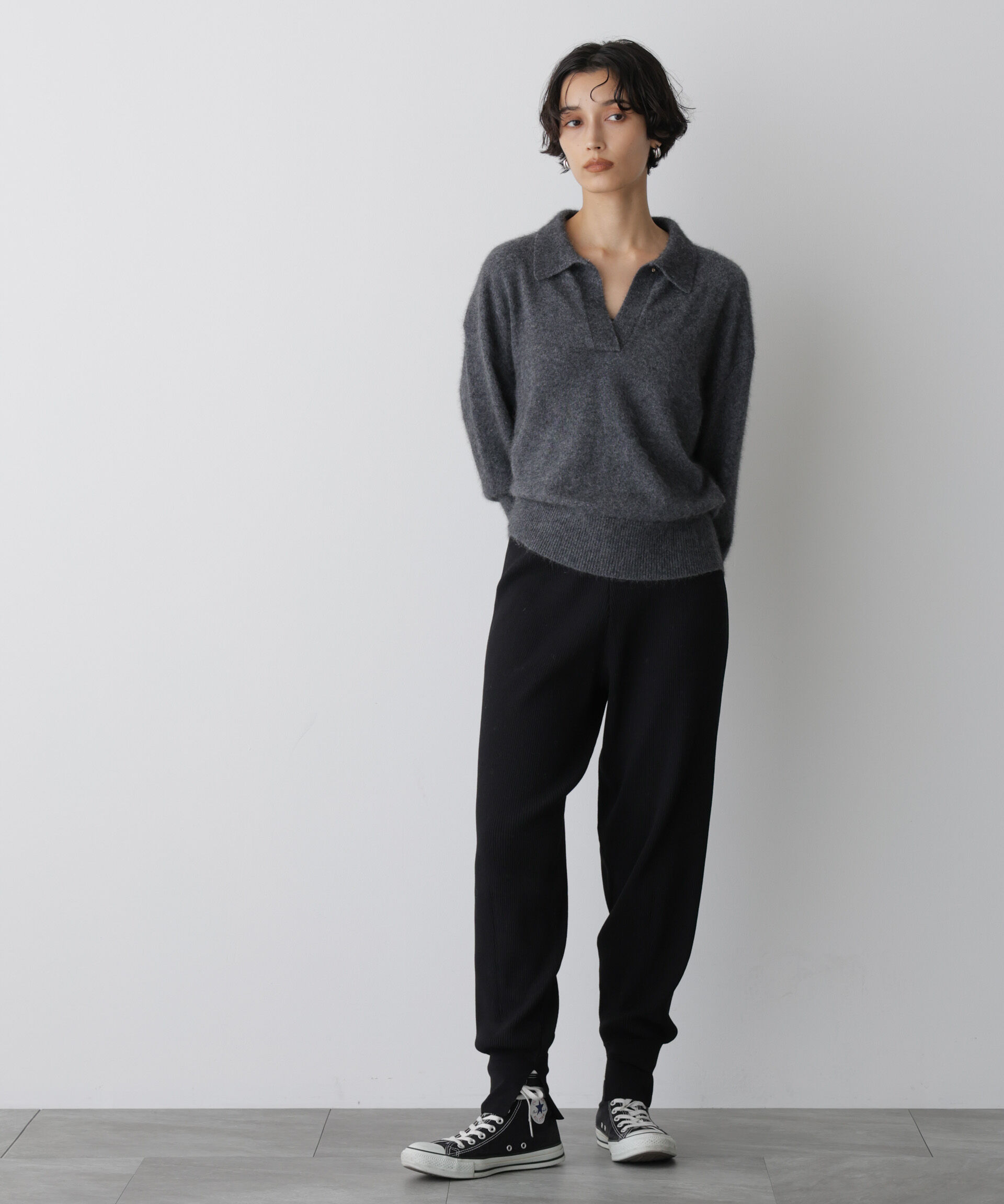  「「STEVELOUR」裾リブニットパンツ」|その他|