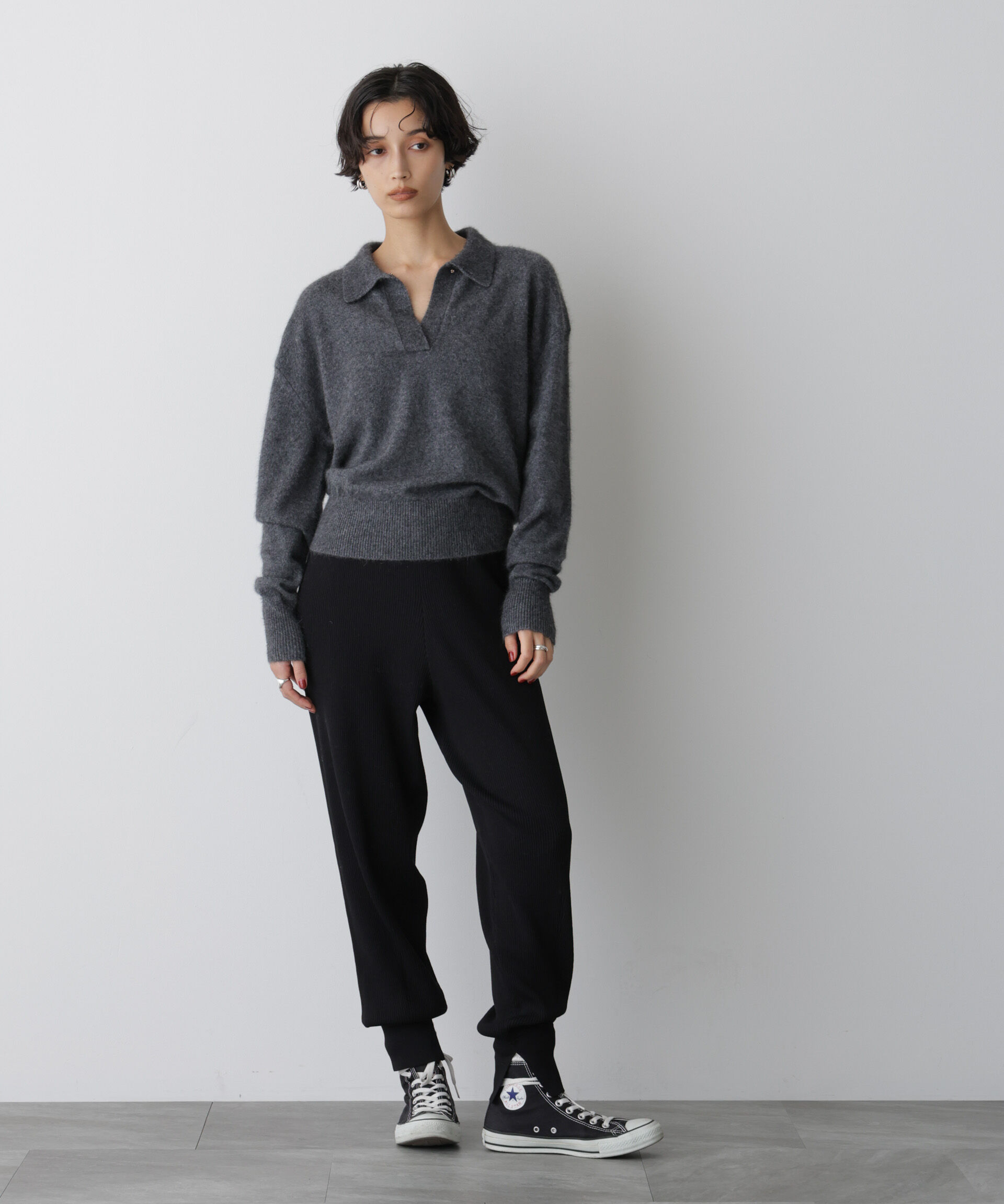  「「STEVELOUR」裾リブニットパンツ」|その他|